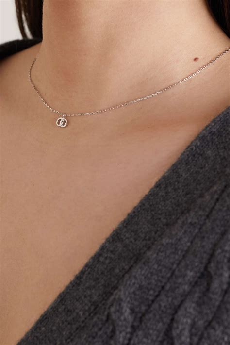 GG Running necklace in white gold 